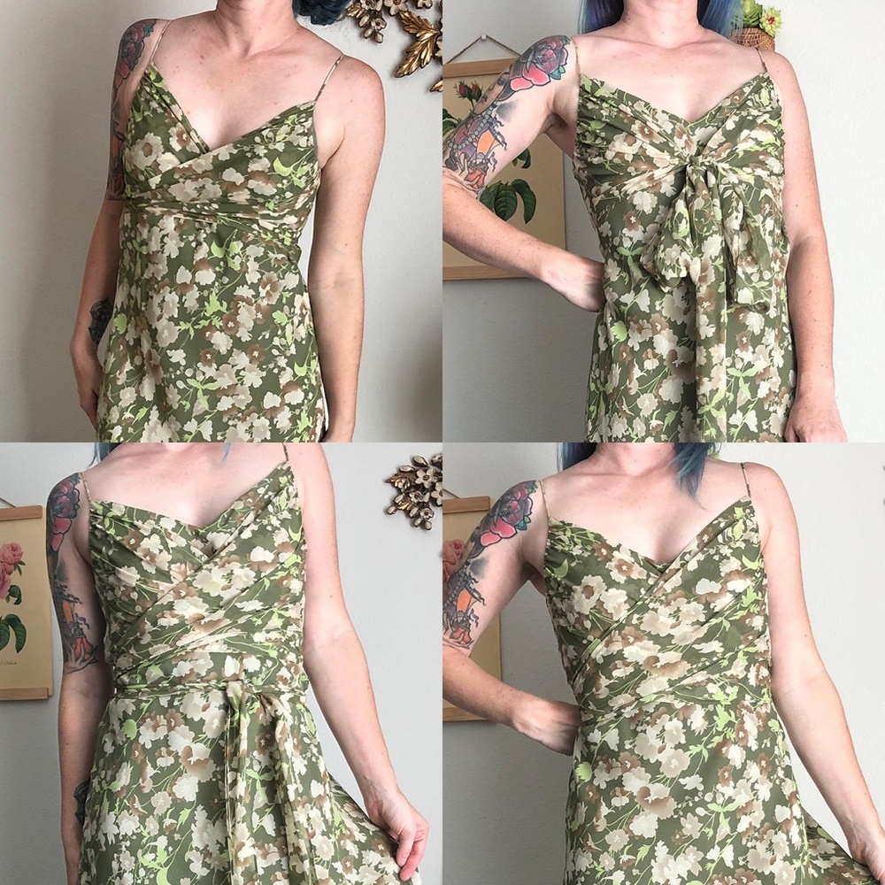 LOFT Silk Convertible Sash Tie Dress - Picture 3 of 8
